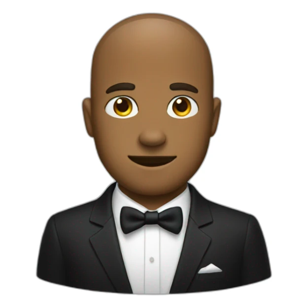 man in black tie suit sticker