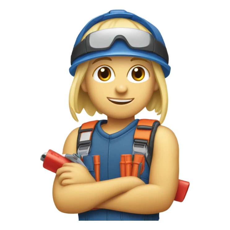 Blonde kid wearing visors holding a knipex sticker