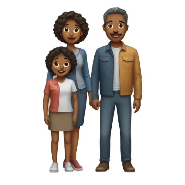 family, 2 man 2 woman sticker