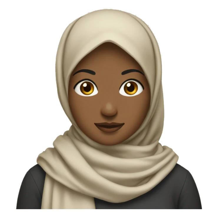 hijabi with pashmina scarf loosely tied sticker