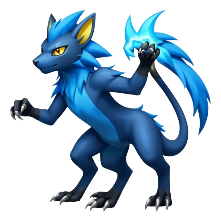 Manectric-Luxray-Fakémon-hybrid-creature (full body)  sticker