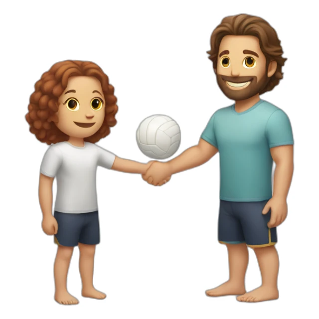 Bradley Cooper holding hands with Wilson the volleyball from castaway sticker