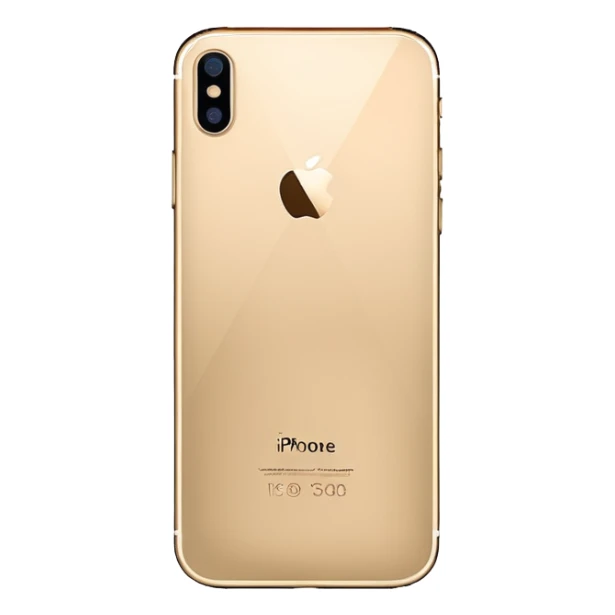 back of iPhone in champagne gold colour sticker