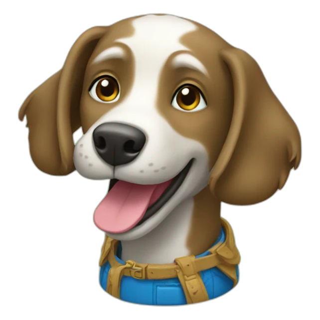 Un chien sur un alligator sticker