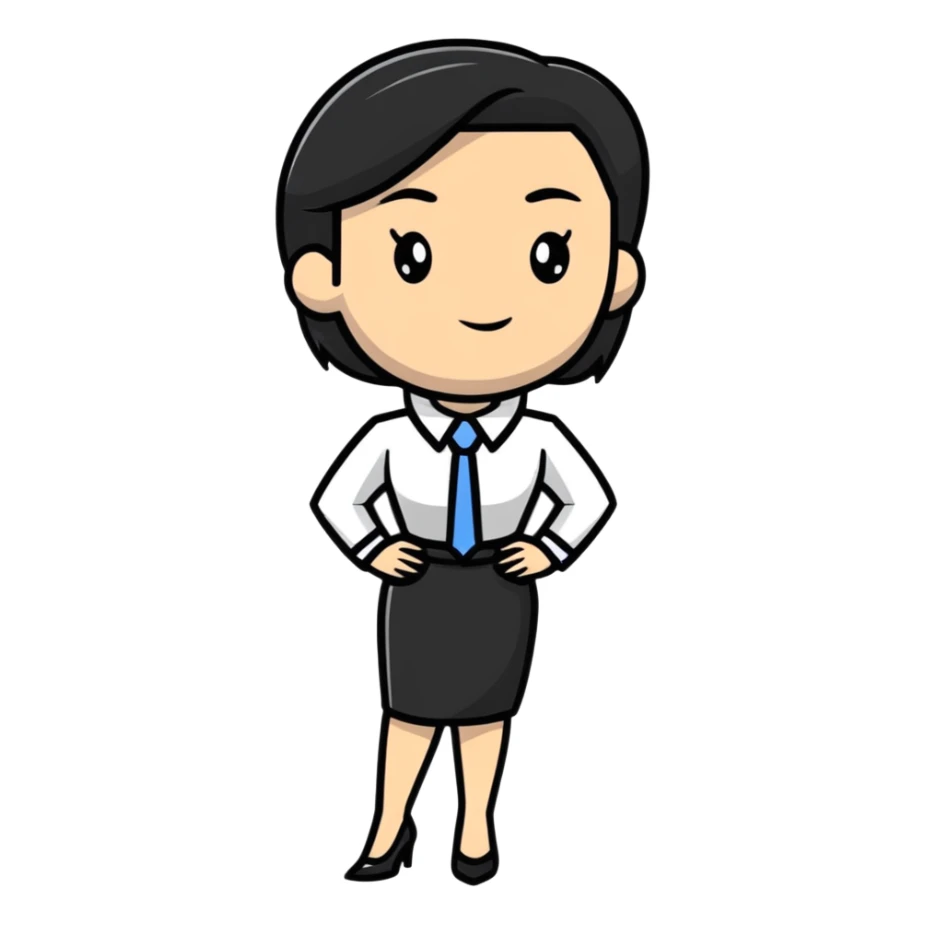 businesswoman in office attire sticker