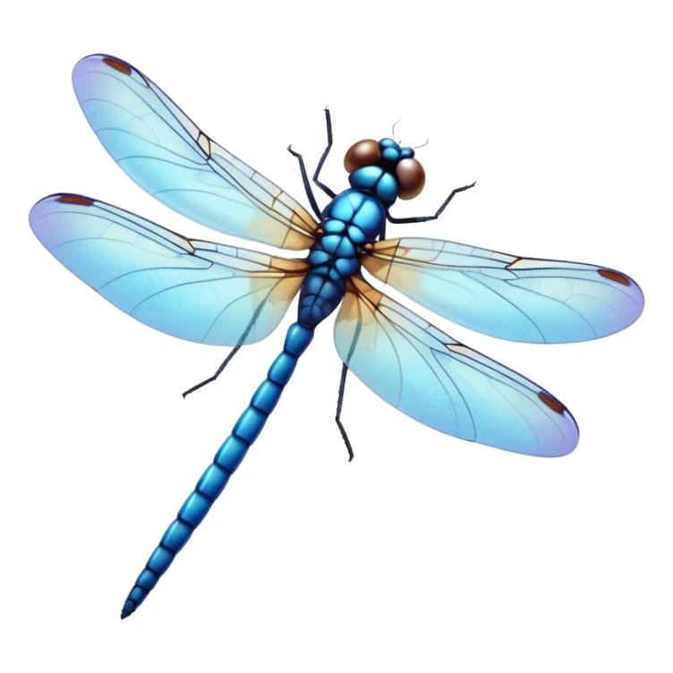 cute dragonfly emoji, soft pastel colors, simple and friendly style sticker
