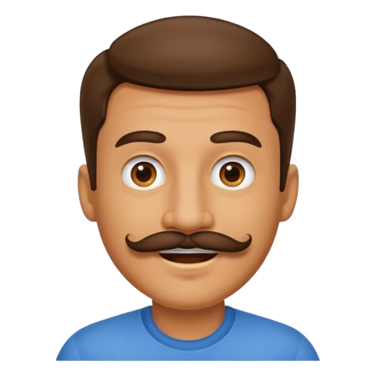 Happy face of a Duke with a mustache sticker