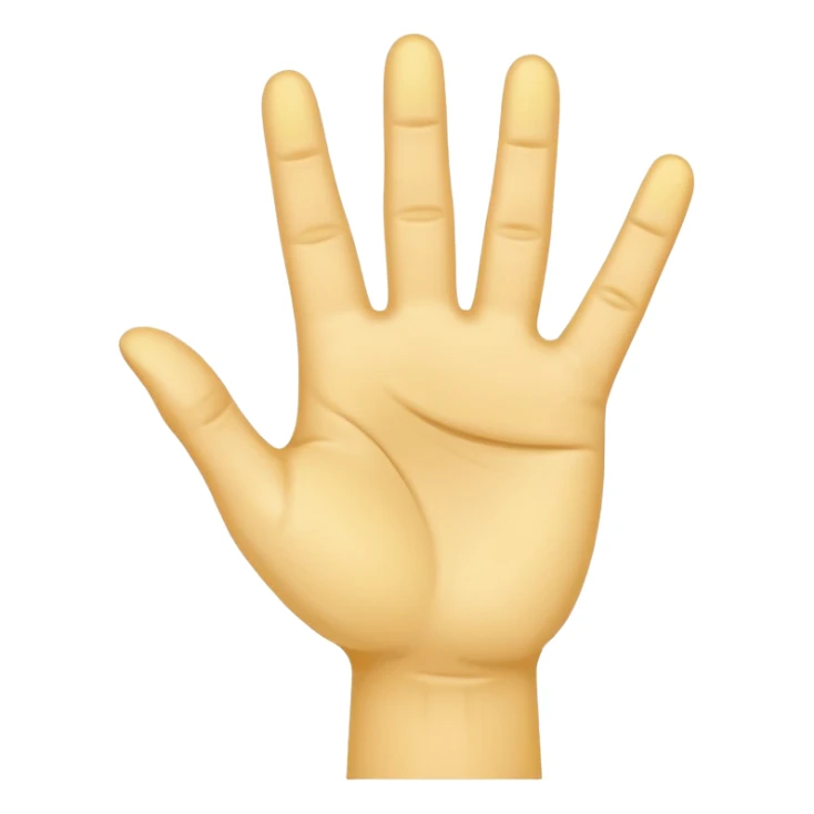 hand needs not be deformed.  NORMAL yellow hand holding up 4 fingers with thumb crossed on palm try again sticker