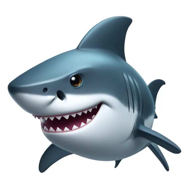 Shark with a top hat sticker