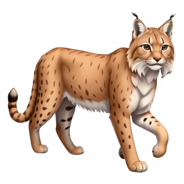 Eurasian Lynx walking in the snow beautiful aesthetic full image scenery sticker