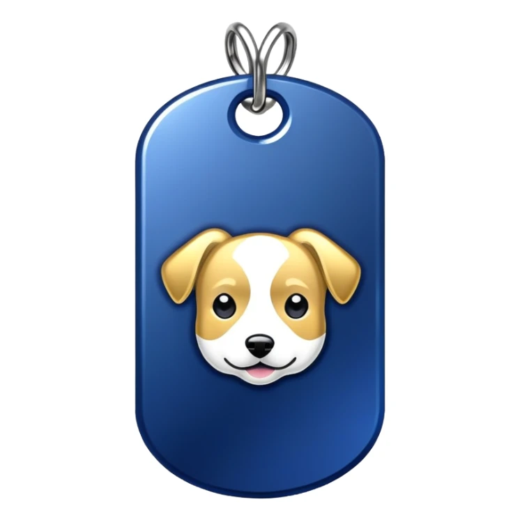 navy blue sparkly paw dog tag sticker