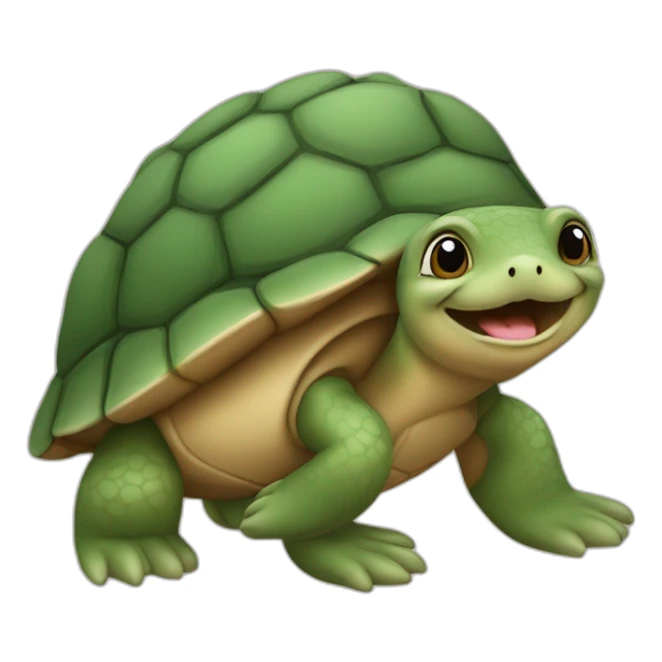 Tortue avec une loutre sur le dos sticker
