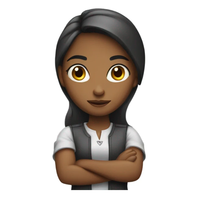 girl with arms crossed  sticker