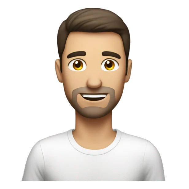 Brunette man on toilet  sticker