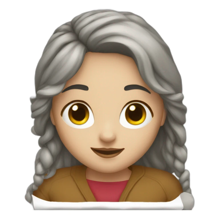 A round table with a girl on the sife sticker