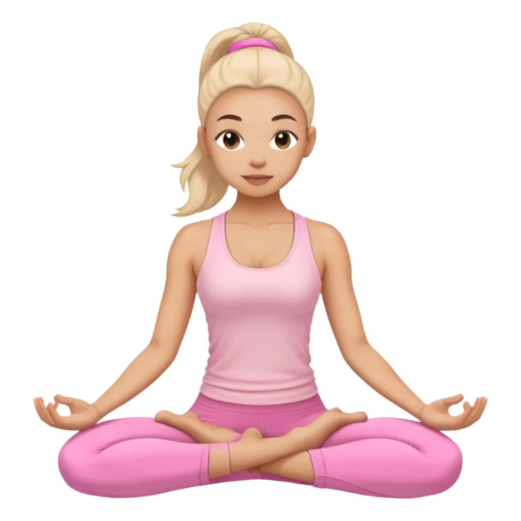 American yoga girl light pink clothes  sticker