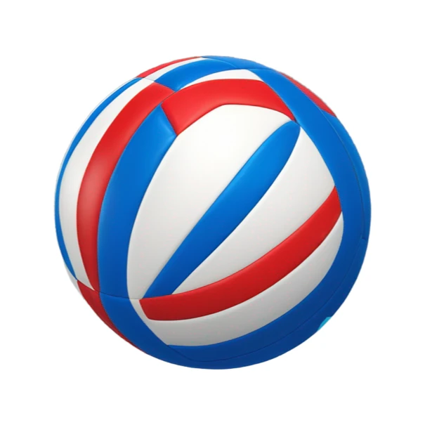 Ballon de volley rouge blanc et bleu erima sticker