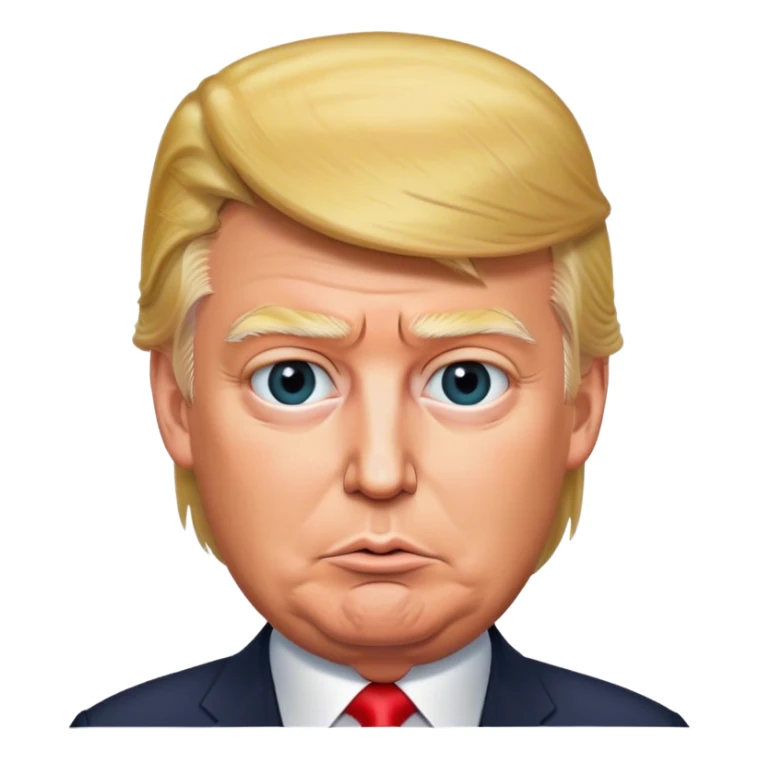 The photorealistic Donald Trump sticker