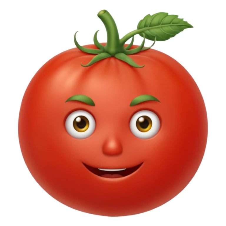 Eine Tomate mit Gesicht welche Arme hat und Beine in Strich form hat  sticker