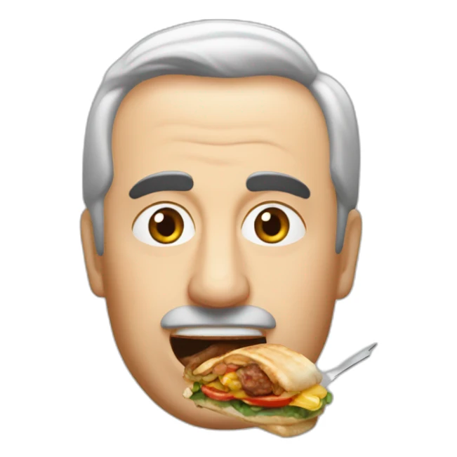 Éric zémour qui mange un kebab sticker