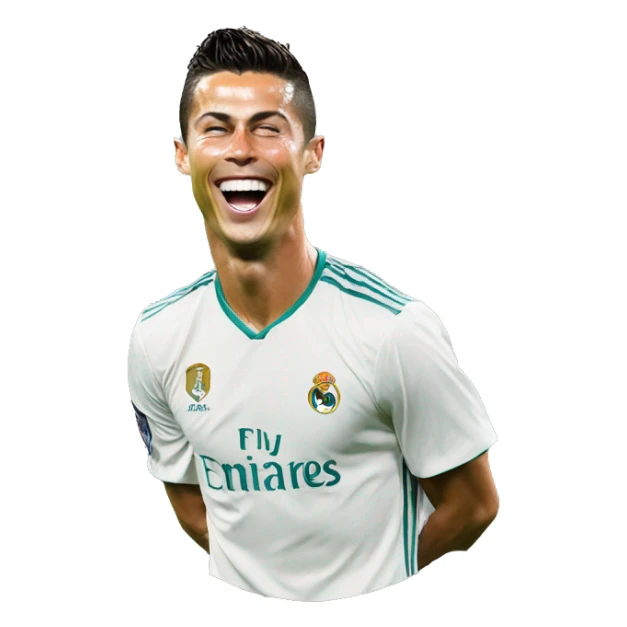 Cristiano Ronaldo laughing sticker