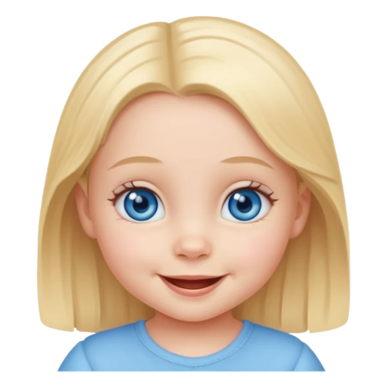 baby girl with blue eyes sticker