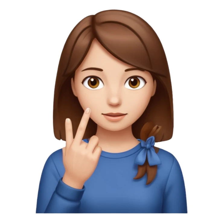 A girl tapping her fingers together sticker