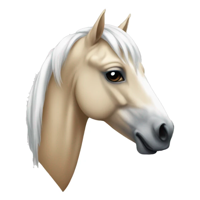White Arabian horse head with tan mane  sticker