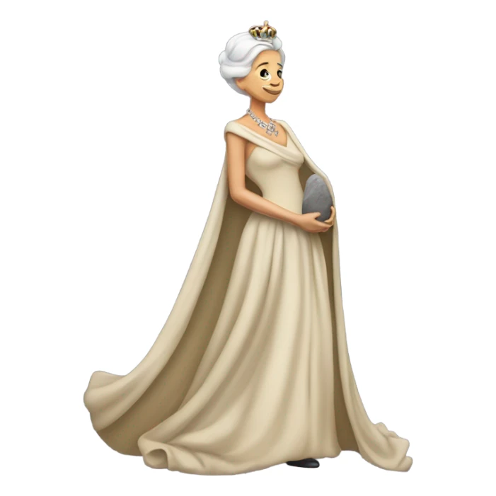 The queen kissing the rock sticker