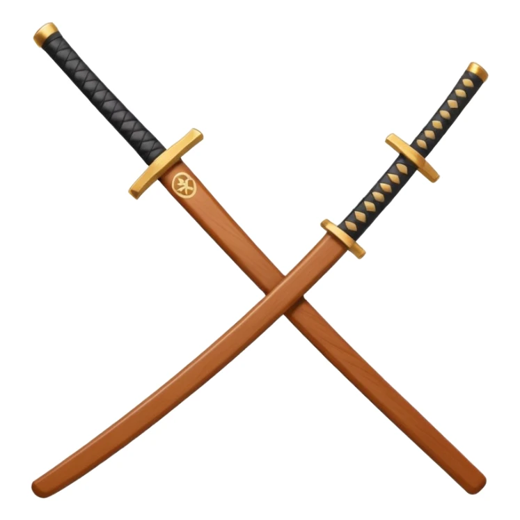 samurai training wooden sword object icon, traditional bokken, smooth polished wood, katana shape, simple guard, 3D cartoon, mobile game icon style, centered, clean background, soft shadow, no text, no watermark
 sticker
