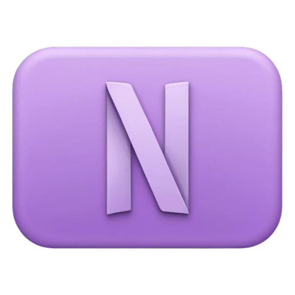 Netflix aesthetic "N" logo in pastel purple sticker