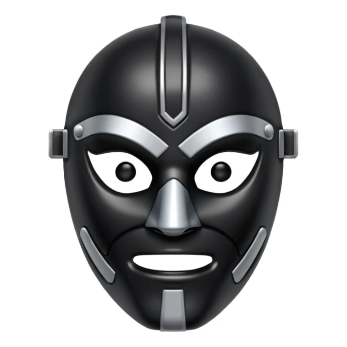Masque noir de gardien de hockey sticker