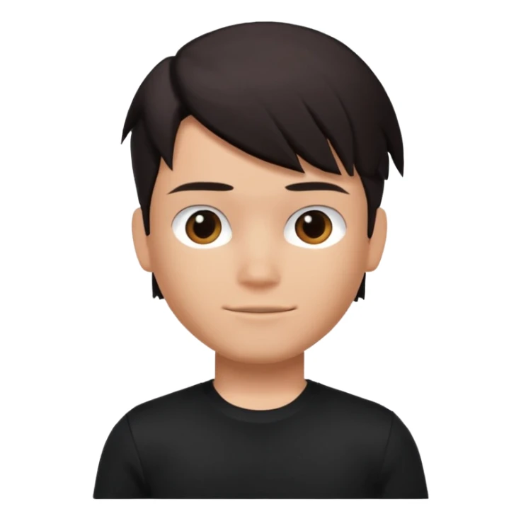 Roblox Avatar whit black shirt and sleek boy har  sticker