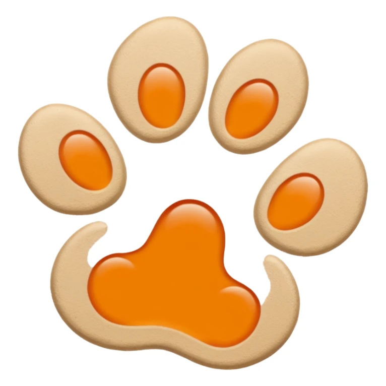 a very light pale pastel orange #FFDBBB pawprint sticker