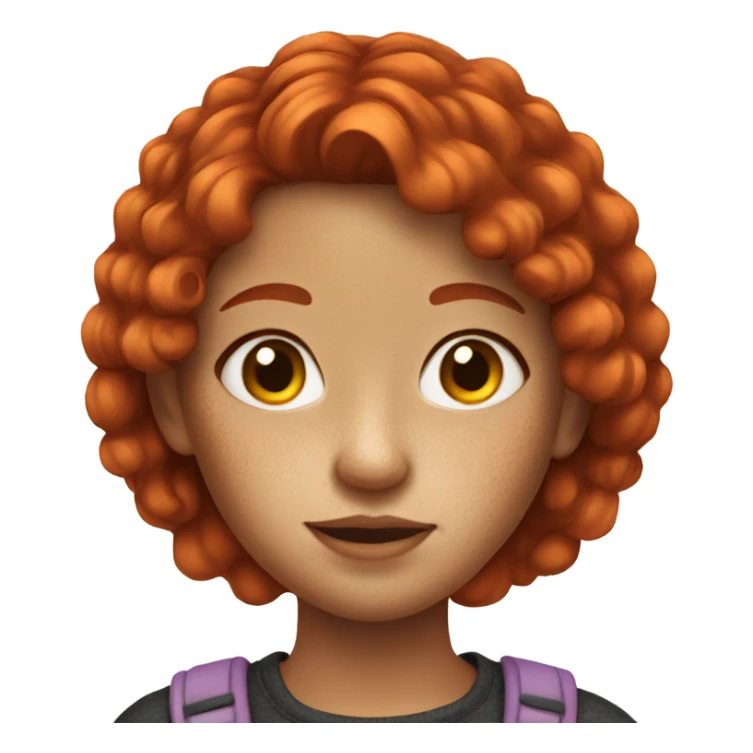 Girl with red hair and freckles sticker