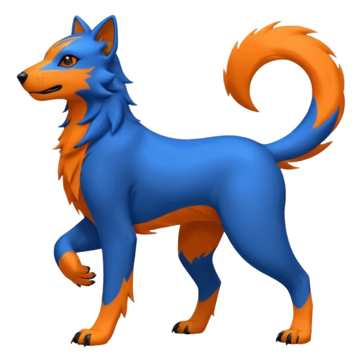 Houndour-Electrike-Fakémon-hybrid-creature (full body)  sticker