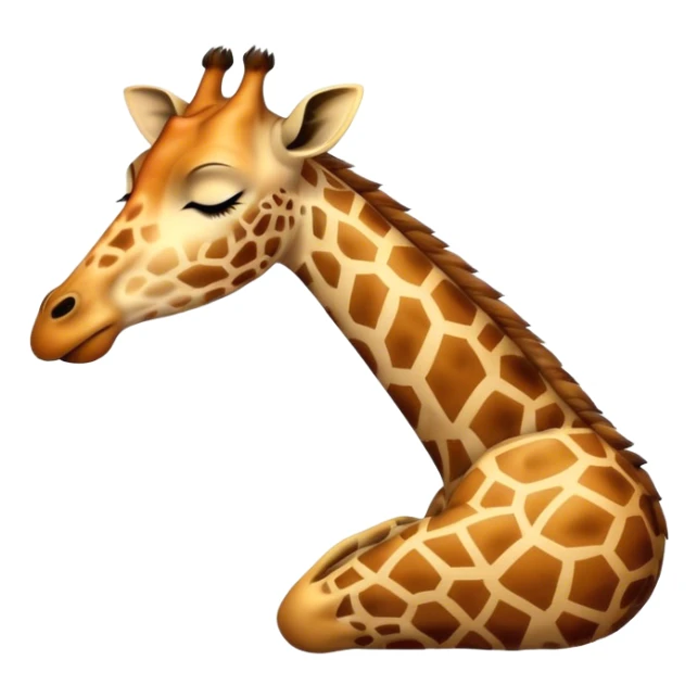 giraffe sleeping sticker