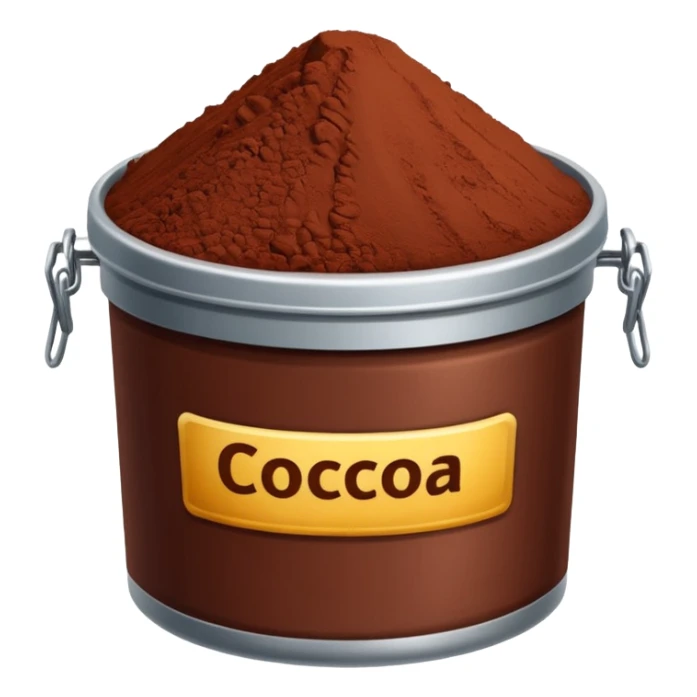 container of cocoa powder sticker