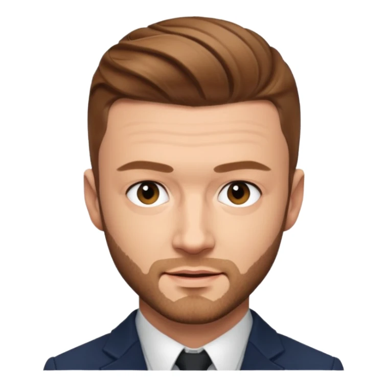 Justin Timberlake with light brown hair sticker