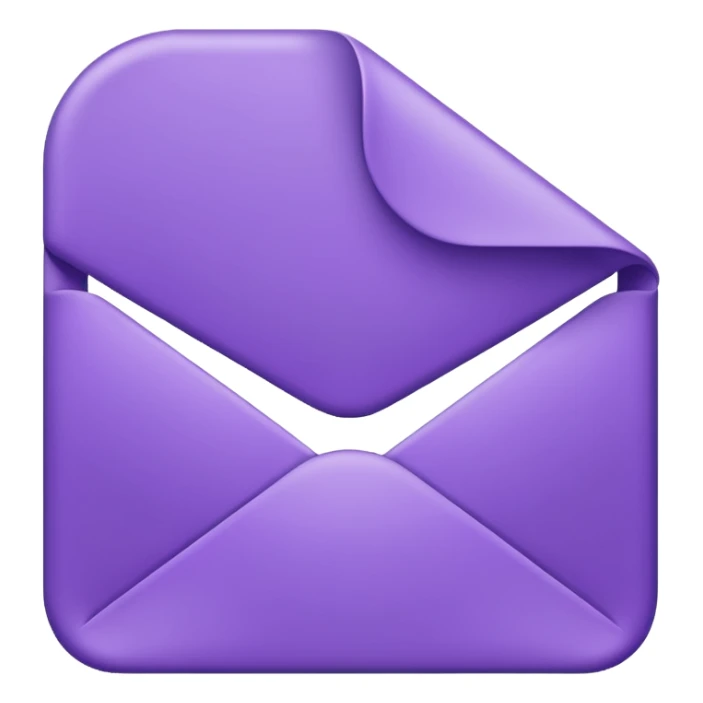 purple empty letter sticker