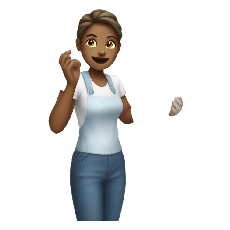 White Woman doing the dishes  sticker