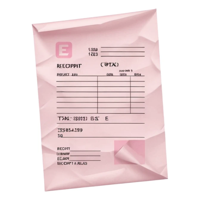 Pale Pink E-Tax receipt sticker