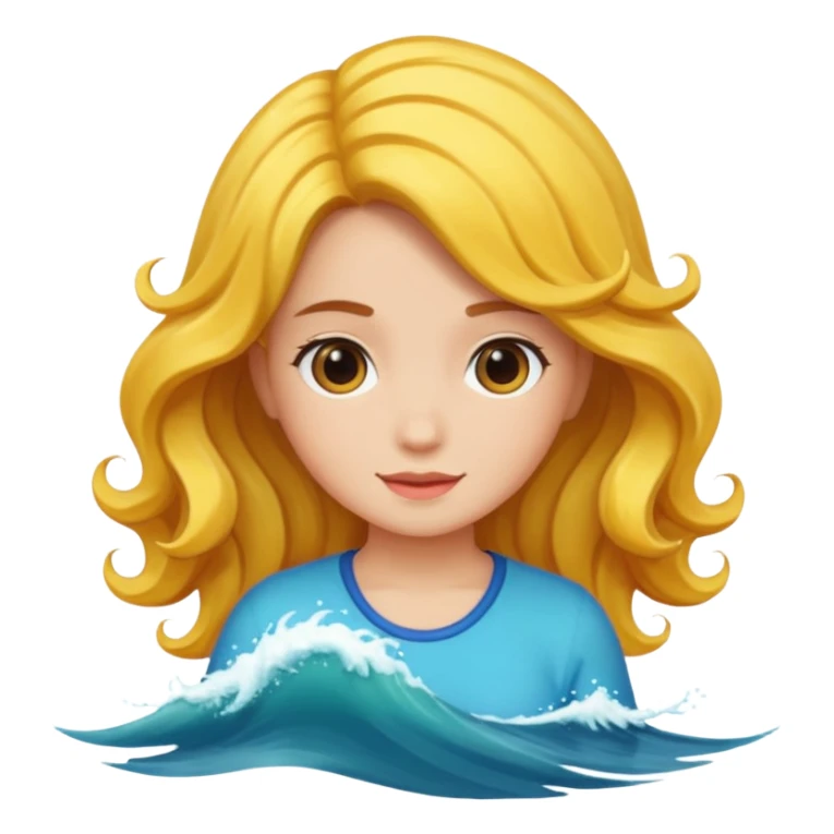 wave hair girl 2 sticker