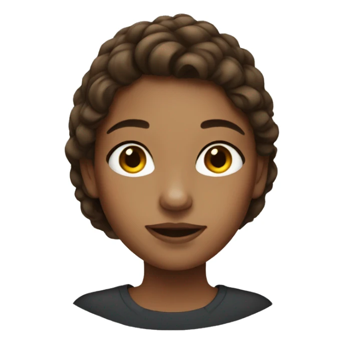 girl with freckles and brown hair sticker