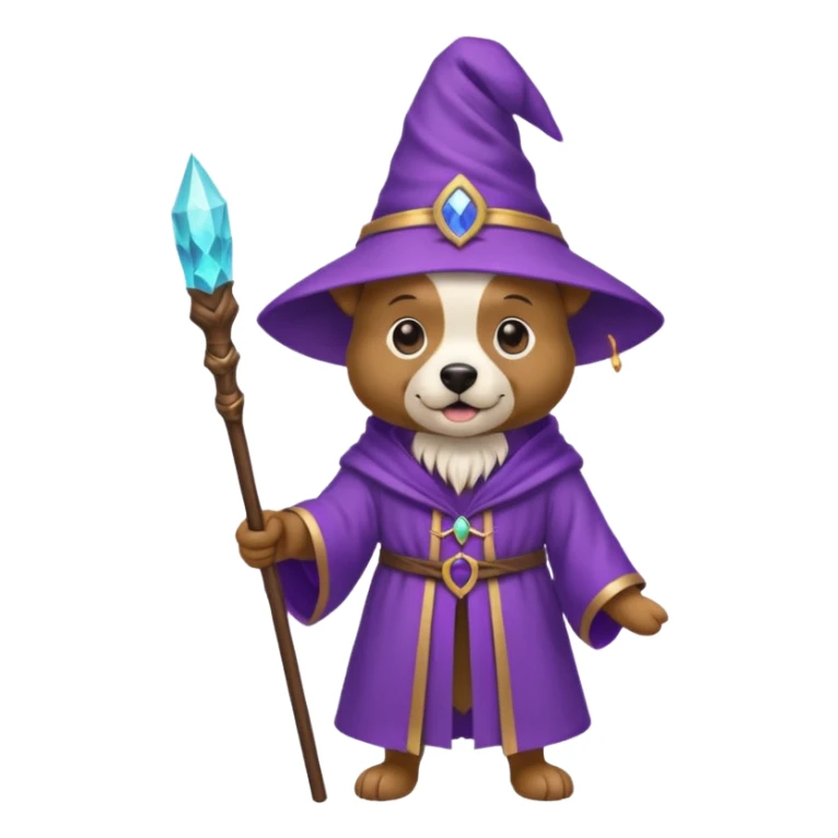 Dog wizard sticker