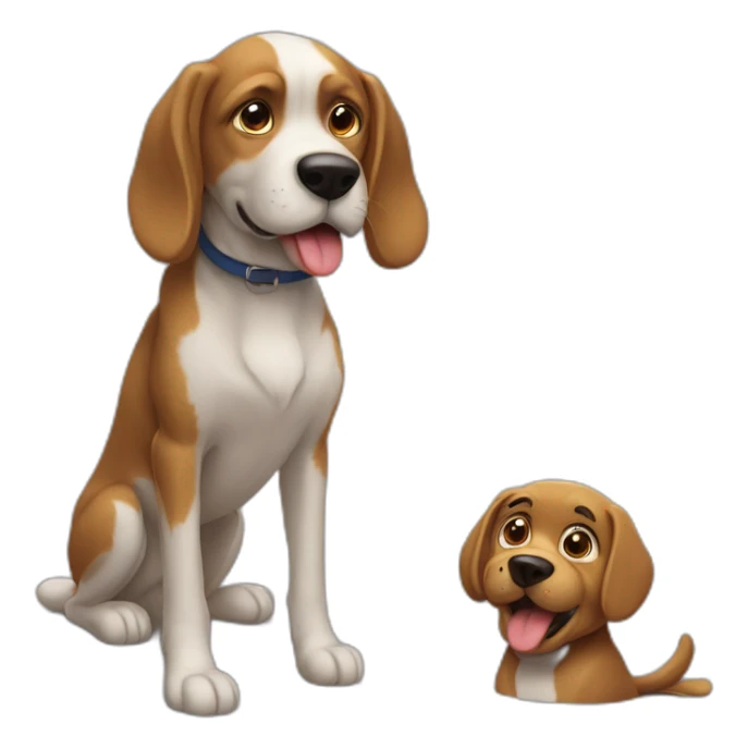 Chat en dispute avec un chien sticker