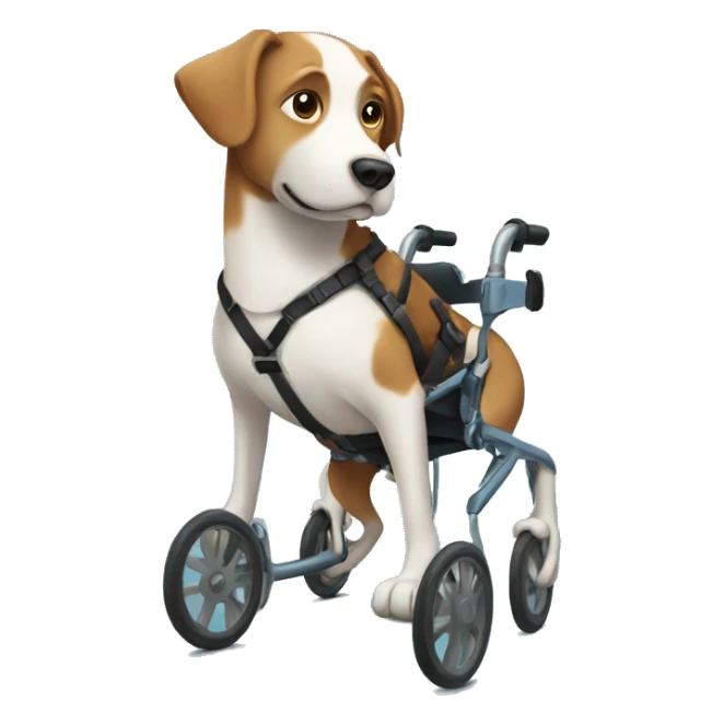 A dog In a wheelchair sticker
