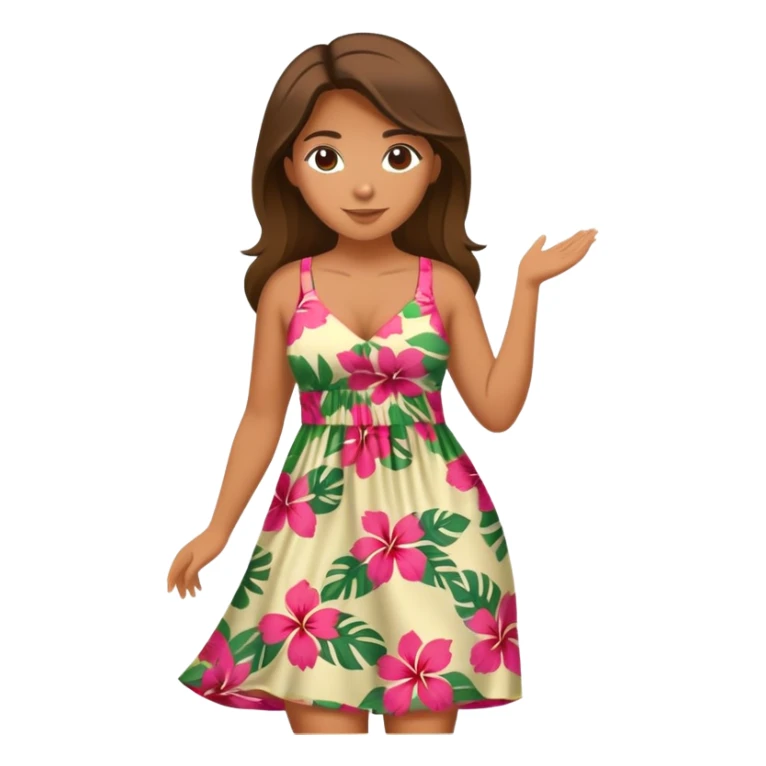 Full bodied Beautiful Hawaiian woman sticker