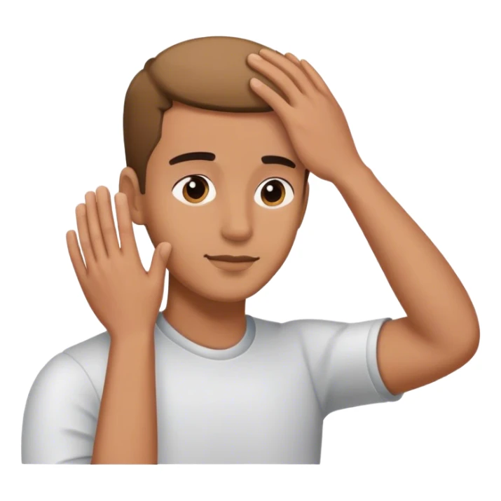 A hand patting a male’s head to show care and affectionate  sticker