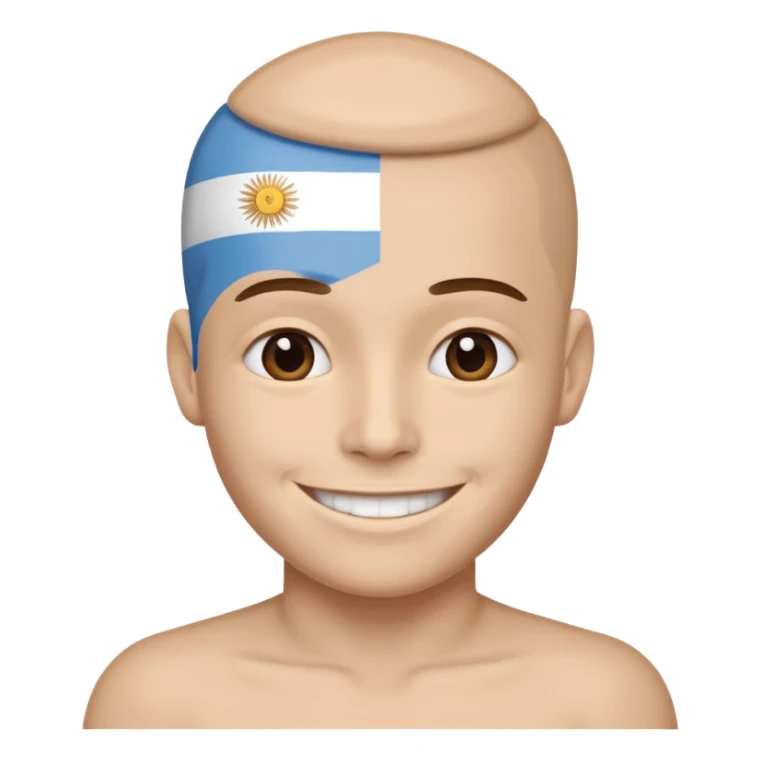 Una persona con la cabeza de la bandera de Argentina sticker